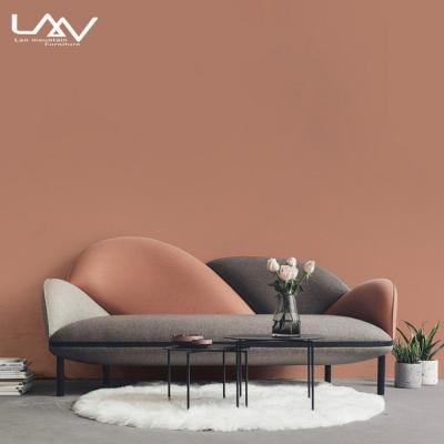 China Small Family Living Room Office Furniture Area Sofa Comfortable Velvet Sofa Seats Modern Public Modern Funky Sofa Design for sale