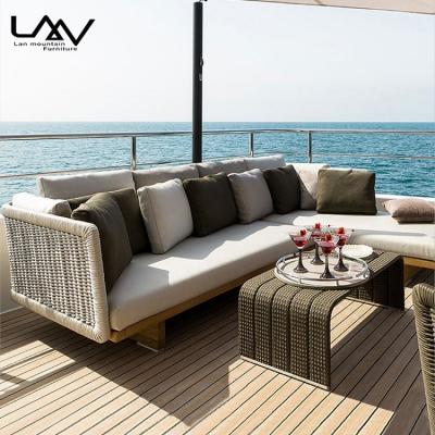 China Garden Assembled Outdoor Rattan Rattan/Wicker Sofa Room Villa Patio Hotel Sofa Model Furniture Set for sale