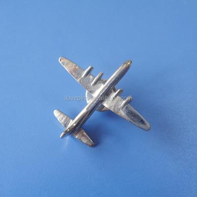 China Airplane custom souvenir 2020 gifts souvenir 3d metal lapel pin zinc alloy die cut badge for sale