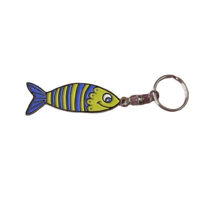 China Europe OEM Factory Fashion Fish Figure Metal Promotion Custom Keychains for sale