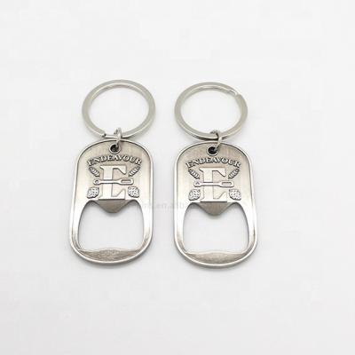 China zin E-Co friendly alloy antique nickel plated custom raised logo metal bottle opener for sale