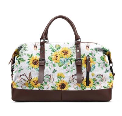 China 2021 new fashion design women plaid floral weekend bags handbag for sale