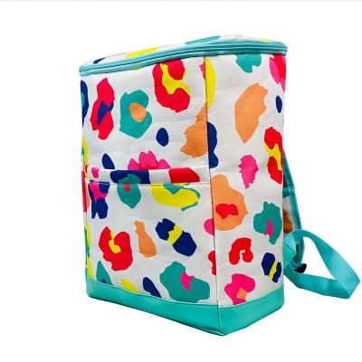 China Waterproof Hot Sale Leopard Tie Dye Colorful Coolers Backpack Bags for sale