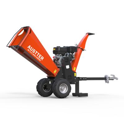 China Farms TUV Rhineland CE/MD/EMC Approved Gasoline Engine Powered Wood Chipper Shredder Machine For Tree Branch for sale