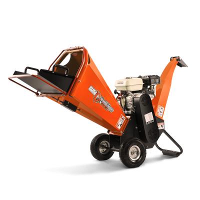 China Farms Austter Newcomer TUV-Rhineland CE Approved 6.5hp Gasoline Engine Self-Powering Garden Tool Small Wood Chipper Machine for sale