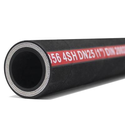 China 4Shipping Heavy Duty Hydraulic Rubber Hose and Durable Abrasion Handling 3/4