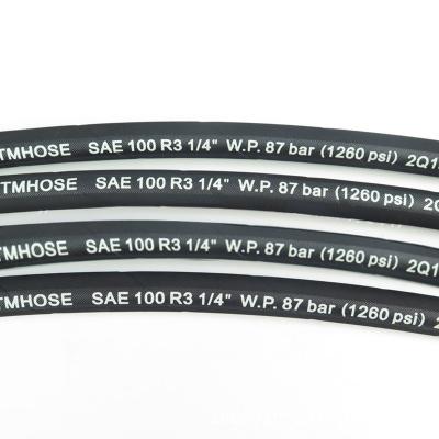 China SAE 100r6 Industrial Hydraulics Hose And Hose Low Pressure Lines Oil Abrasion And Weather Resistant 3/16