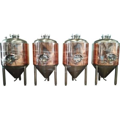 China Brewpub Beer Brewery Restaurant Double Boil 1000l Red Copper Kettle Stainless Steel Brewery Equipment for sale