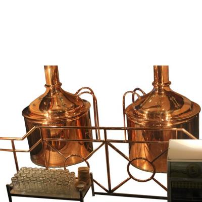 China 100l Hotels Bar / Hotel Beer Brewery Equipment Red Copper Beer Tanks for sale