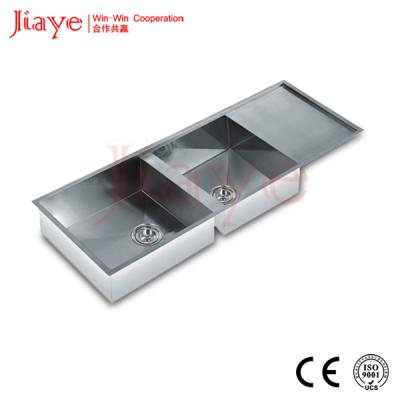 China Without faucet kitchen stainless sink/handmade sink JY-1165L1 double bowl for sale