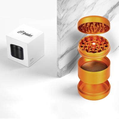 China New CNC Design VA Aluminum Grinders Weed Herb Grinder Smoking Accessories With OEM Free Logo And Gift Box for sale