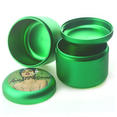 China CNC Aluminum Weed Container Storage Pot Cannapuck 2.0 55mm Diameter, welcome sample to test quality. for sale