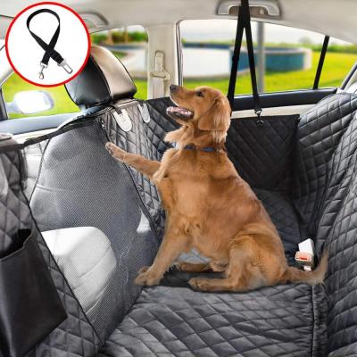 China 100% Waterproof Stocked Dog Car Seat Cover For Backseat With Mesh Window Scratch Proof Nonslip Dog Car Hammock for sale