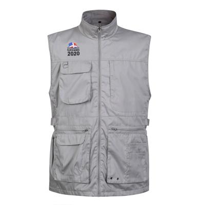 China OEM style customization workwear premium reversible sportstyle 65% polyester 35% cotton printed breathable vest for sale