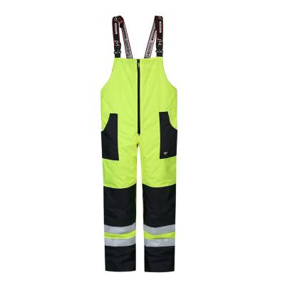 China New Customized Logo Multi-pocket Adjustable Workwear Bib Pants Reversible Design Waterproof Reflective Force Coveralls Work Safety Uniform Hi for sale