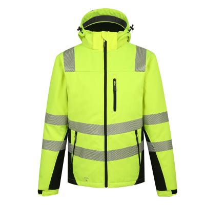 China Custom Logo OEM Food Delivery 100%Polyester Outdoor Sports Softshell Hivis Winter Softshell Men QUICK DRY Waterproof Windproof Jacket for sale