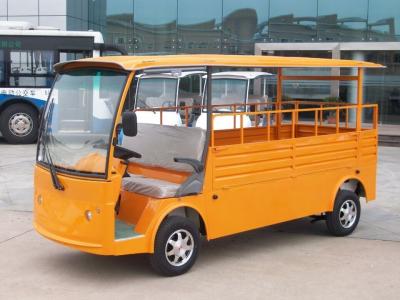 China Orange Color 48V Electric Cargo Car / Utility Truck With 2 Seats Eco Friendly for sale