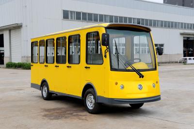 China Fully Enclosed 14 Seats Electric Sightseeing Car Shuttle Bus Yellow Color for sale