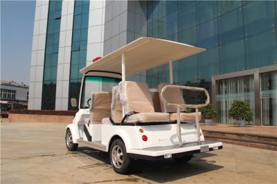 China Witte 6 Seater Elektrische Auto voor Sightseeing, Elektrische Patrouillewagen met Zes Zetels Te koop