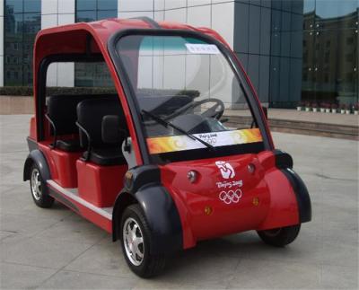 China Dongfeng Red Security 4 Seat Electric Car Passenger Vehicle With Light / 3.0KW Motor for sale