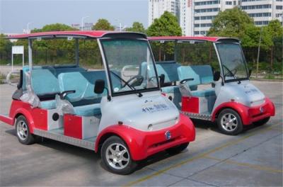 China Comfortabele 6 Seater Elektrische Auto Sightseeingsbus met Glasvezelcarrosserie Te koop