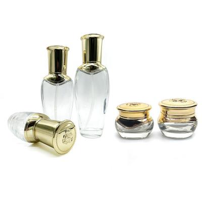 China Personal Care The Latest Design Eco - Friendly Cream Lotion Cosmetic Glass Jar Set for sale