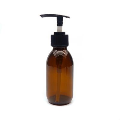 China High Quality Medicinal Vitamin Bottle Round Pump Syrup Glass Bottles for sale