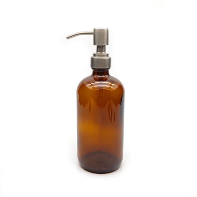 China Factory Personal Wholesale Low Price Leakproof Packaging Skin Care Boston Amber Glass Bottle High Quality With Pump for sale