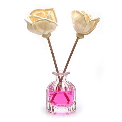 China Personal Skin Care Packaging 2021 New Clear Glass Reed Diffuser Bottle Mini Aromatherapy for sale