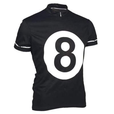 China Factory Direct Selling Breathable Magic 8 Ball Black Short Sleeve Environment Recycling Active Wears For Women for sale