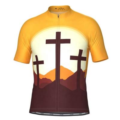 China Hot Selling Breathable Product Three Christian Faith Short Sleeve Cycling Crossover Tank Tops For Women for sale