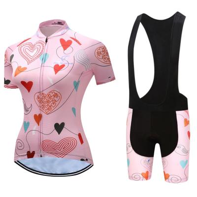 China Seamless Short Sleeve Tank Top Set Cycling Sports Gear Bike Clothing Kit, Woman Cycling Wear for sale