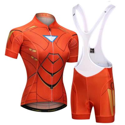 China LASER-CUT Woman Short Sleeve Tank Top Set Cycling Sports Gear Bike Clothing Kit Cycling Wear for sale