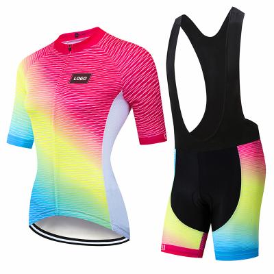 China Women SMART Short Sleeve FABRIC Jersey Set Cycling Sports Gear Bike Clothing Kit MTB Millot Biker Bicycle Clothes Uniform Wear for sale