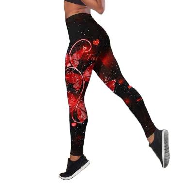 China Water Resistant Fitness And Yoga Wear Starry Sky Butterfly Wetsuit Gaiters Invest Ladies Buttocks Tight Yoga Waist Yoga Suit High Top for sale