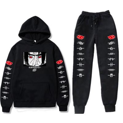 China Other Men's Clothing Anime Printing Sets 2+ Winter Set Sweatpants With Drawstring Hoodies Custom Men's Sets for sale