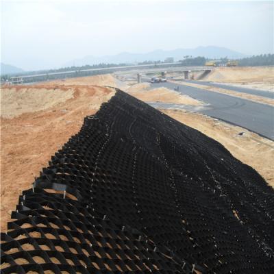 China 200mm HDPE Geocell plastic typar geocell retainning wall road slope protection for sale