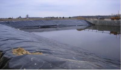 China 60mil 7m width HDPE geomembrane pond liner waterproof geomembrane liner for sale