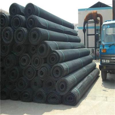 China 3.95 Meter width black color 20KN PP Biaxial Geogrid For Slope Stabilization by sincere factory/supplier/manufacturer for sale