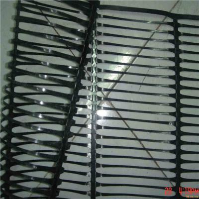 China 3.95 Meter width black color 110KN PP Biaxial Geogrid For Slope Stabilization by sincere factory/supplier/manufacturer for sale