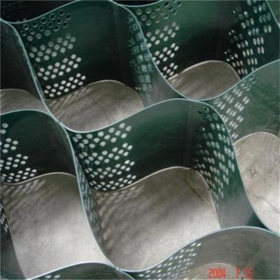 China 200mm plastic geocell hdpe geoweb geocell retaining wall slope protection for sale