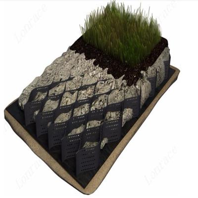 China 75mm/100mm/150mm/200mm height smooth surface HDPE Geomallas system for roadbed, retaining wall, slope for supply for sale