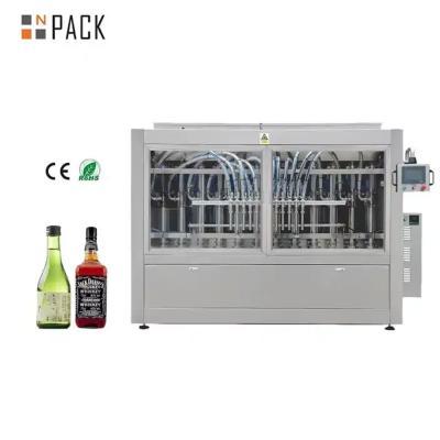 China Volledig automatische lineaire 500 ml drank vulmachine alcohol flessenmachine Te koop