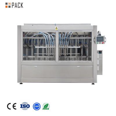 China Automatic Servo Motor 4 Head Liquid Piston Filling Machine For Bottle for sale