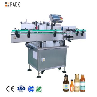 China Npack Automatic Vertical Round Bottle Labeling Machine with Ribbon Coding Machine for sale