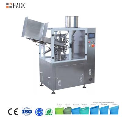 China Plunger Dosing Device Automatic Soft Tube Filling Sealing Machine For Paste / Sauce / Cream for sale