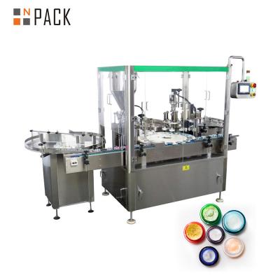 China Fully Automatic 50g 100g Bottle Jar Cosmetic Cream Mixing Filling Capping Machine for sale