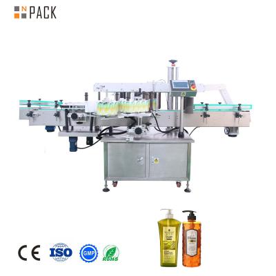 China Npack Automatic Stainless Steel 304/316 Double Sides Labeling Machine For Liquid / Sauce / Oil / Paste for sale