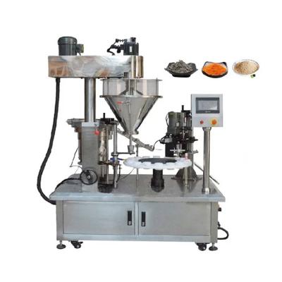 China Semi Automatic Rotary Powder Filling And Capping Machine for sale