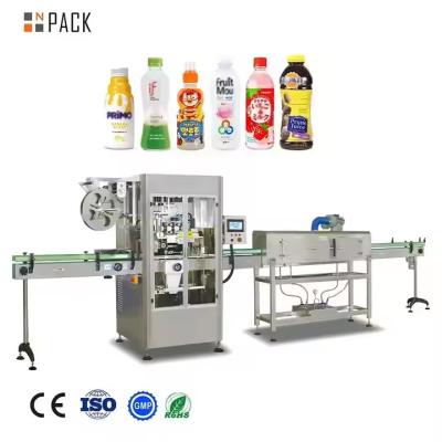 China Máquina de rotulagem automática de manga encolhida Aplicador de rótulos de manga encolhida para garrafas de bebidas à venda